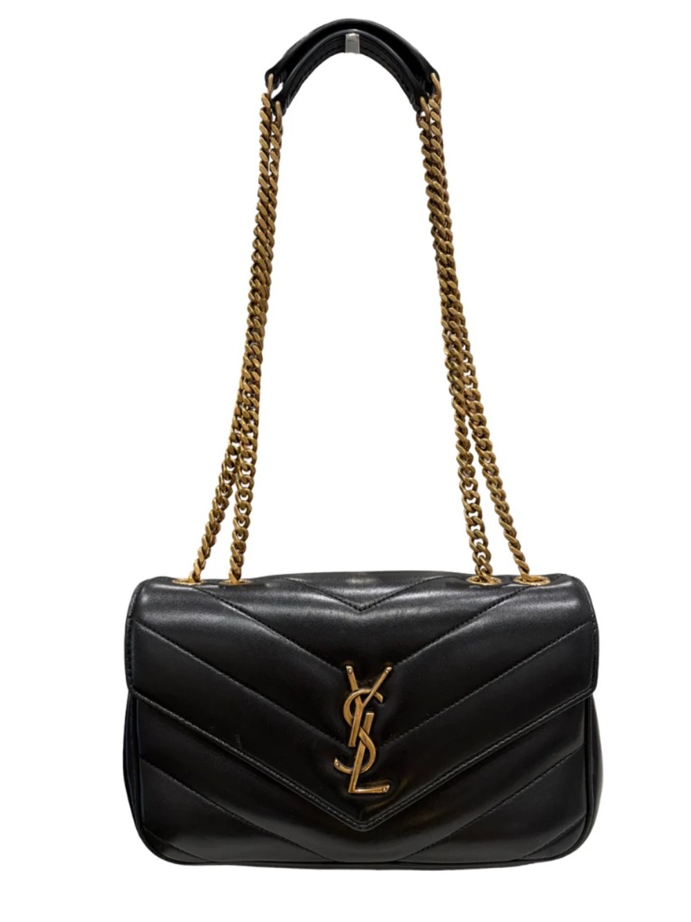 Saint Laurent LOULOU small in MATELASSÉ Black lambskin